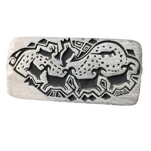 Urban Fetishes Vintage Pewter Southwestern Petroglyph Design Pin Brooch 1998